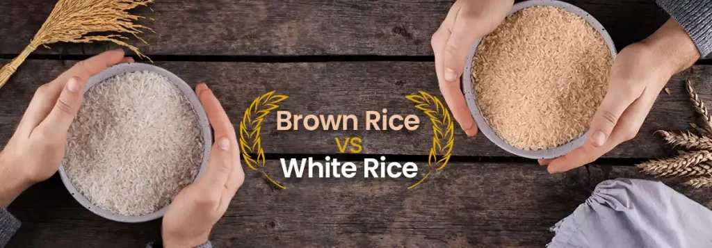 Brown vs White Rice Image