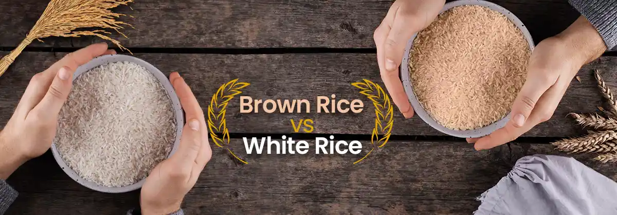 Brown vs White Rice Image